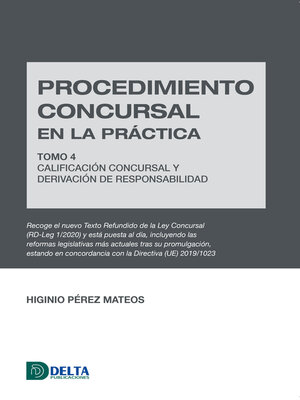 cover image of Procedimiento concursal en la práctica tomo 4